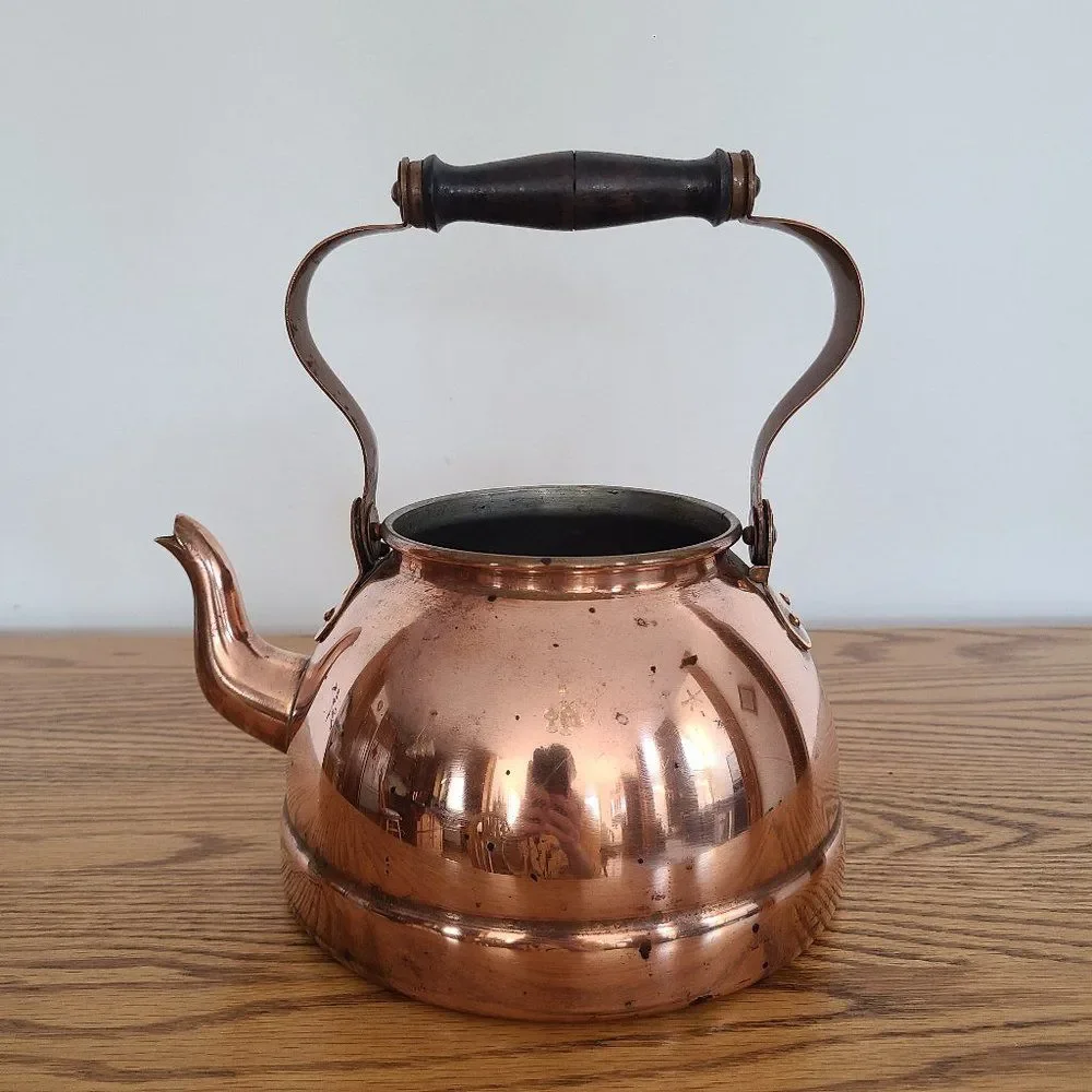 Vintage Douro B&M Copper Stovetop Tea Kettle Teapot No Lid Made in Portugal